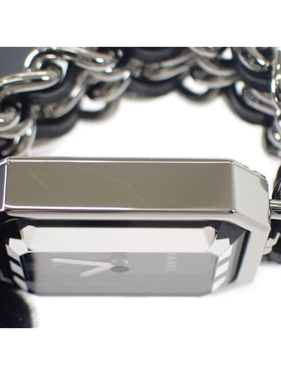 Chanel Premier Iconic Chain L Watch Stainless Steel Leather Quartz Black Dial main image 4